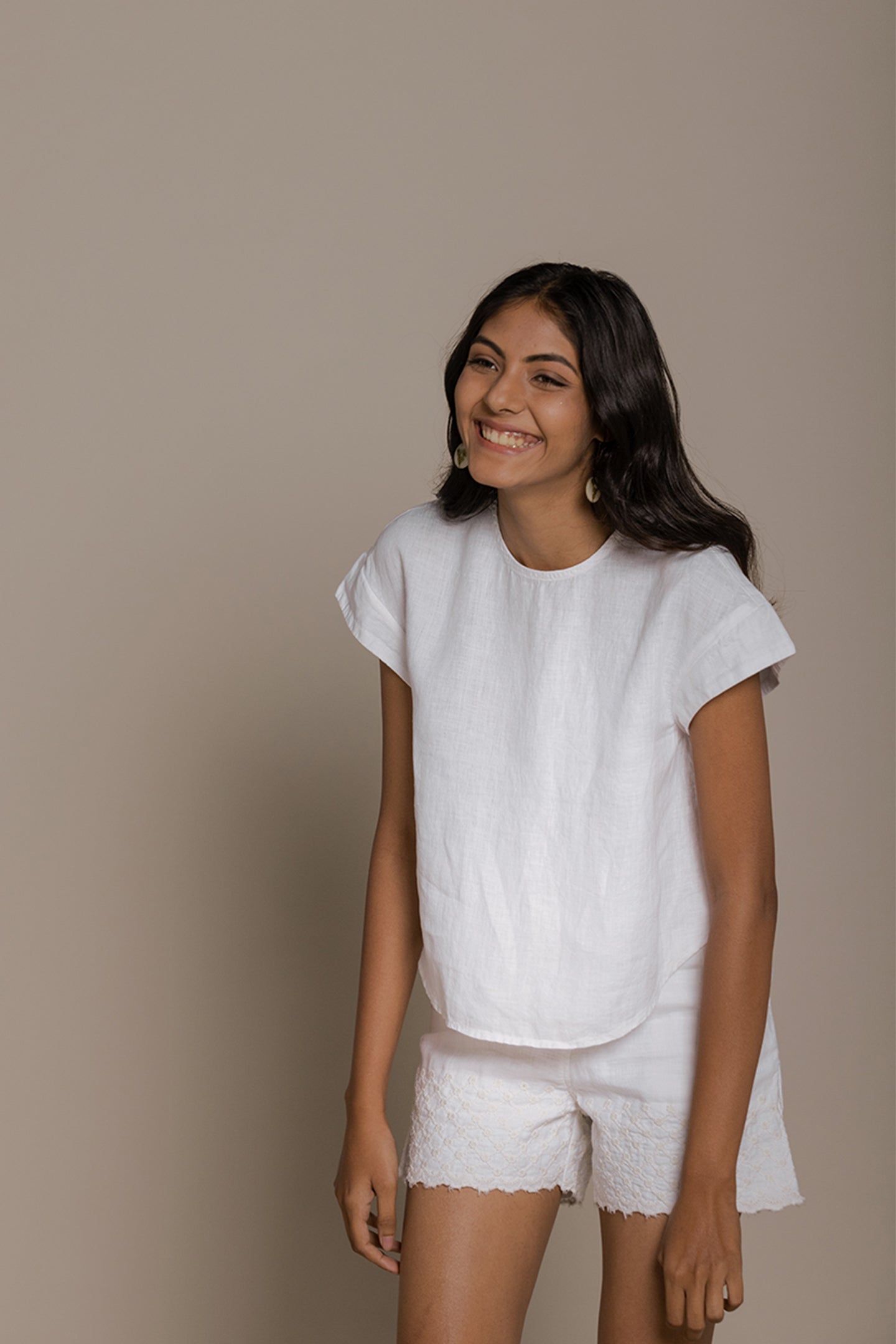 Sandcastle Saturdays Top in White - Mixed Goods