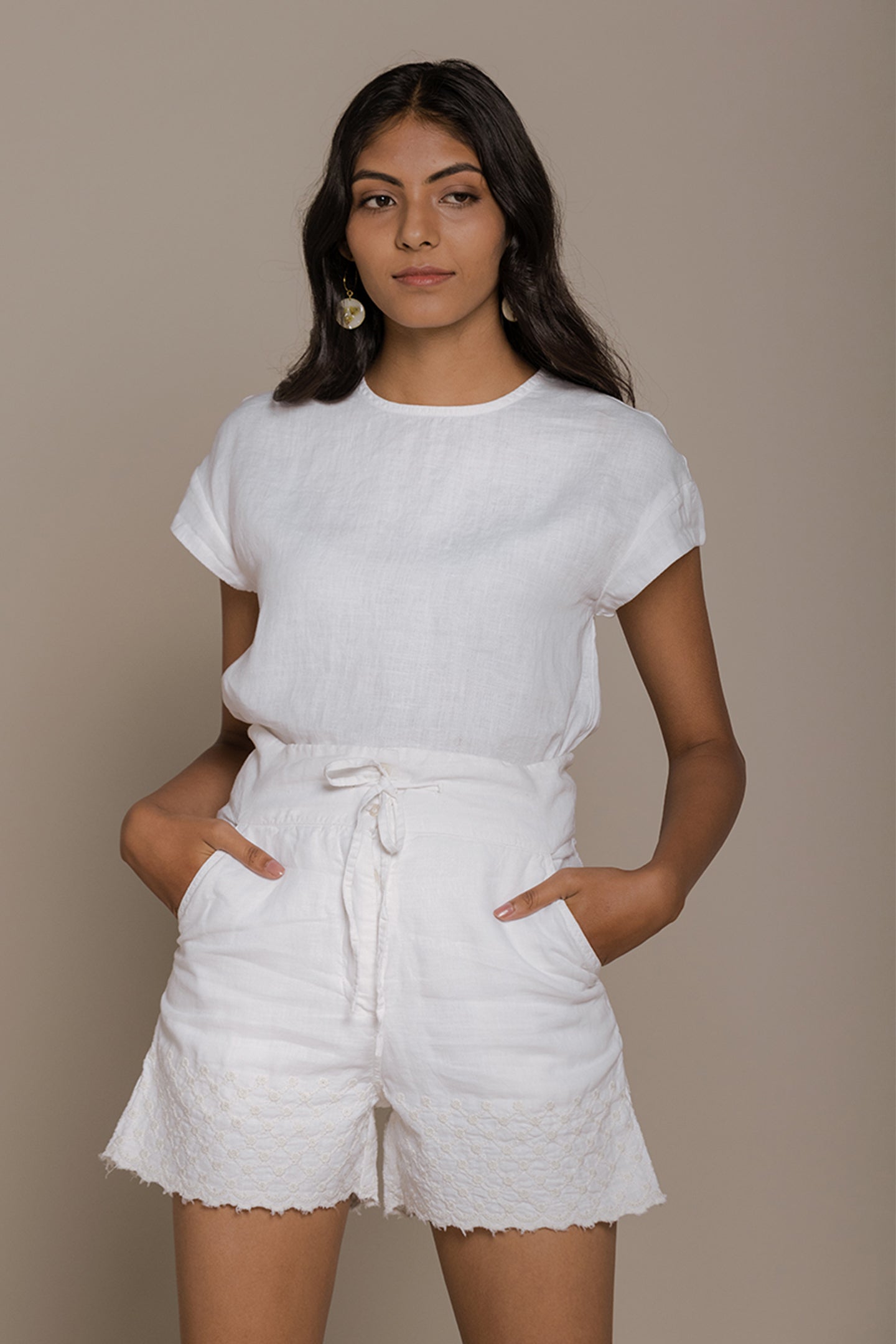 Sandcastle Saturdays Top in White - Mixed Goods
