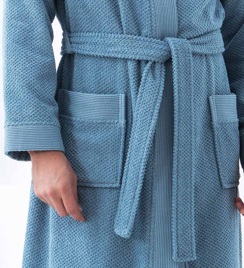 Men's Organic Turkish Cotton Terry Kimono Robe | Terry Cloth Bathrobe - Mixed Goods
